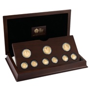 2010 - 2012 London Olympics Faster, Higher, Stronger Gold Proof 9 Coin Set Boxed