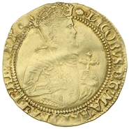 1615-16 Gold Unite Coin James I mm Tun