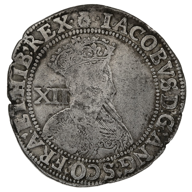1603-1604 Silver Shilling Coin James I Thistle