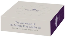 2023 Piedfort Proof 50p Silver Coin Coronation of King Charles III Boxed
