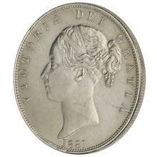 1881 Silver Half Crown Coin Queen Victoria