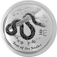 2013 Year of the Snake Silver Coin 1oz Perth Mint Australian Lunar Series