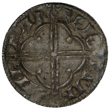 1016-1035 Cnut Silver Penny Hammered Quatrefoil Type Cambridge Leofsige