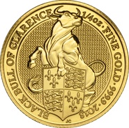 2018 1/4oz Gold Coin, Black Bull of Clarence - Queen's Beast