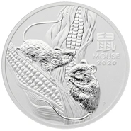2020 Year of the Mouse Silver Coin 5oz Perth Mint Australian Lunar Series