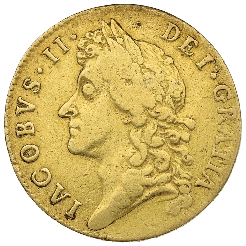1686 Gold Guinea Coin James II