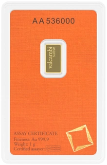 1g Gold Bar Valcambi