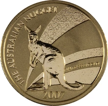 2007 1/4oz Australian Kangaroo Gold Nugget Coin