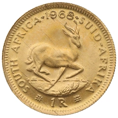 1968 R1 Gold Coin 1 Rand South Africa