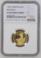 1996 Proof 1/4oz Gold Britannia Coin NGC PF70