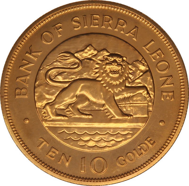 Sierra Leone 10 Golde 1975 Dr Siaka Stevens