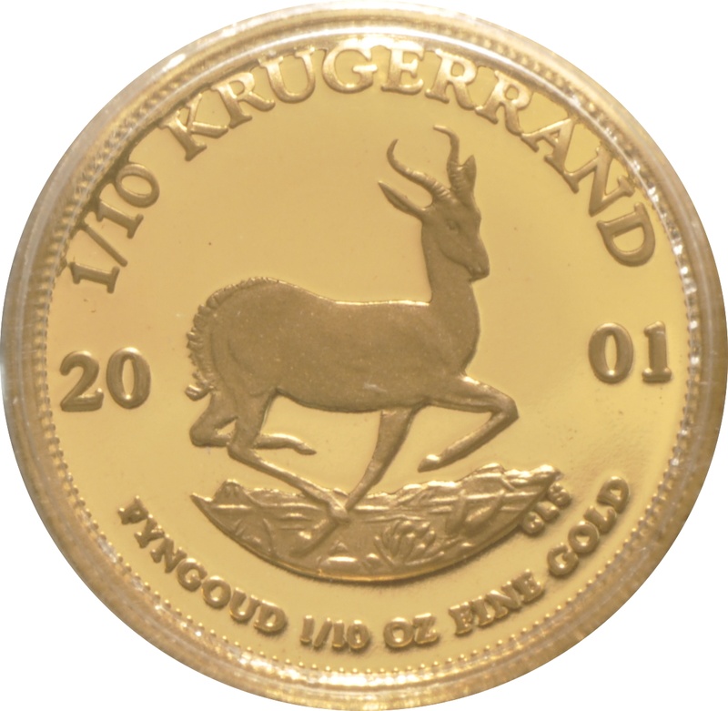 2001 Proof 1/10oz Krugerrand Gold Coin