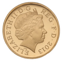 2013 Proof Gold £1 Pound Coin England Floral Boxed