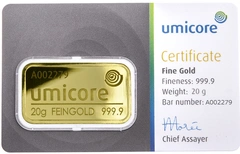 20g Gold Bar Umicore