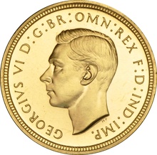1937 Proof Gold Sovereign Coin George VI