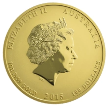 2015 Year of the Goat Gold Coin 1oz Perth Mint Australian Lunar Series
