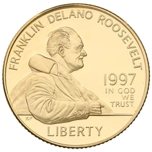 1997 Proof Roosevelt - American Gold Commemorative $5