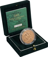 2001 - Gold £5 Brilliant Uncirculated Coin Boxed