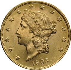 1903 $20 Gold Coin Double Eagle Liberty Head Philadelphia