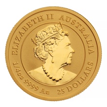 2022 Year of the Tiger Gold Coin 1/4oz Perth Mint Australian Lunar Series