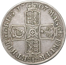 1707 Silver Crown Coin Queen Anne Nice Fine