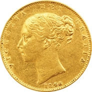 1846 Gold Sovereign Queen Victoria Young Head