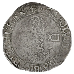 1638 Silver Shilling Coin Charles I Anchor