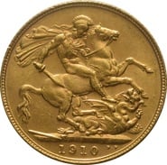 1910 Gold Sovereign Coin Edward VII