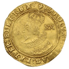 1625 Gold Unite Coin Charles I mm Lis