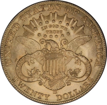 1907 $20 Gold Coin Double Eagle Liberty Head Denver NGC MS63
