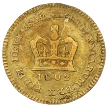 1802 1/3 Guinea Gold Coin George III