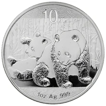 2010 1oz Chinese Panda Silver Coin