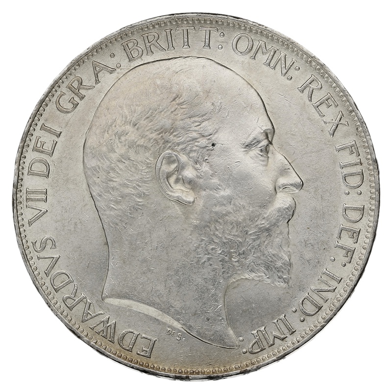 1902 Edward VII Silver Crown - About Uncirculated