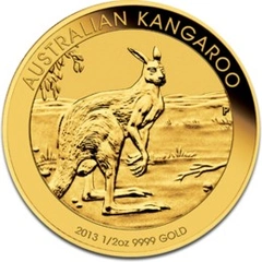 2013 1/2oz Australian Kangaroo Gold Nugget Coin