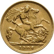 1906 Gold Half Sovereign Edward VII