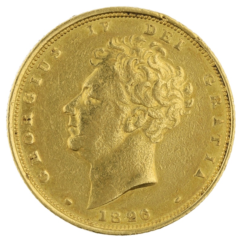 1826 Gold Sovereign Coin George IV