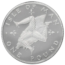 1978 Isle Of Man One Pound Proof Platinum Coin Triskellion on Island Boxed