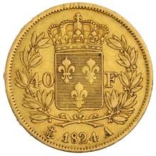 French 40 Francs Gold Coin Charles X 1824-1830