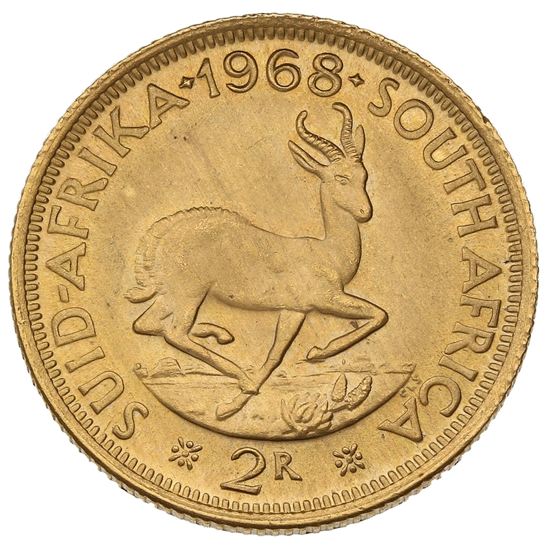 1968 R2 Gold Coin 2 Rand South Africa