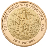 2018 £2 Two Pound Proof Gold Coin: First World War Armistice