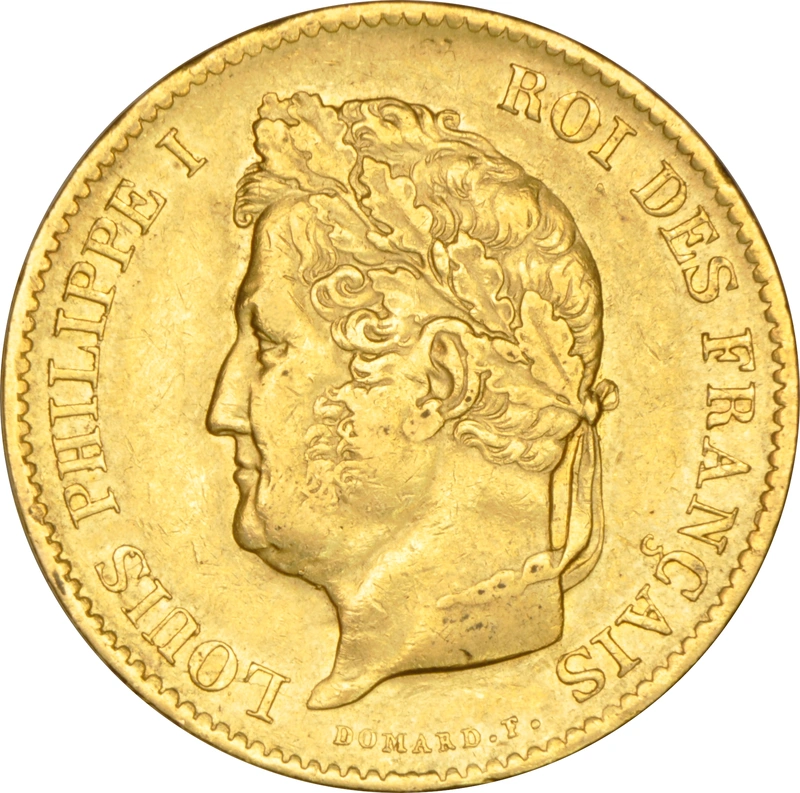 French 40 Francs Gold Coin Louis-Philippe 1831-1839