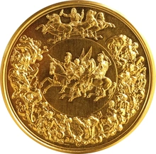 1990 Royal Mint Battle of Waterloo 175th Anniversary Gold Medal Boxed