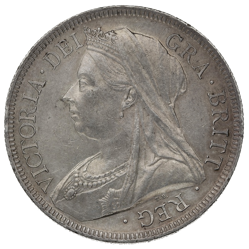 1893 Silver Half Crown Coin Queen Victoria