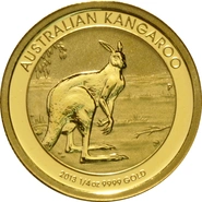2013 1/4oz Australian Kangaroo Gold Nugget Coin