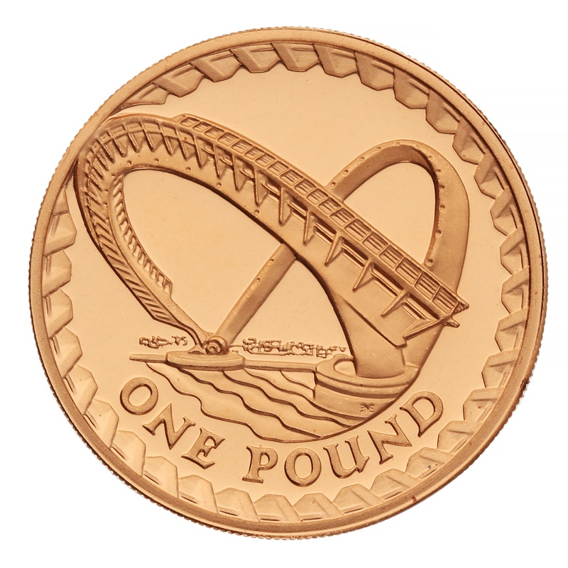 2007 Proof Gold £1 Pound Coin Millennium Bridge