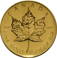1989 Half Ounce Gold Maple