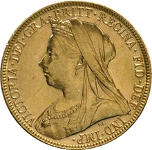 1898 Gold Sovereign Coin Queen Victoria Old Head Melbourne PCGS AU58