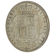 1875 Silver Half Crown Coin Queen Victoria