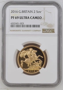2016 Proof £2 Coin Gold Double Sovereign NGC PF69