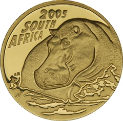 2005 1/2oz Natura Hippopotamus Gold Coin